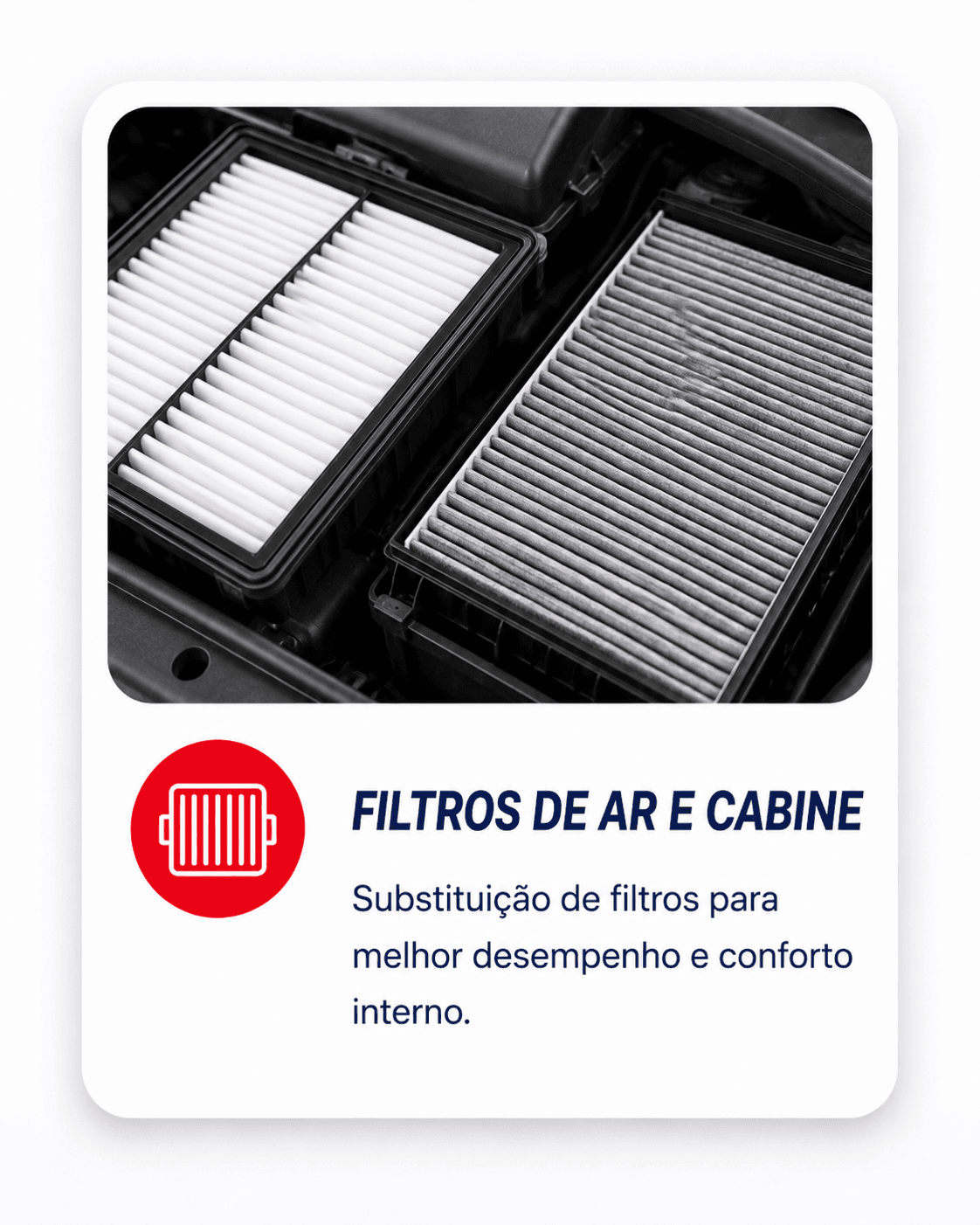 Filtros automotivos de ar e cabine