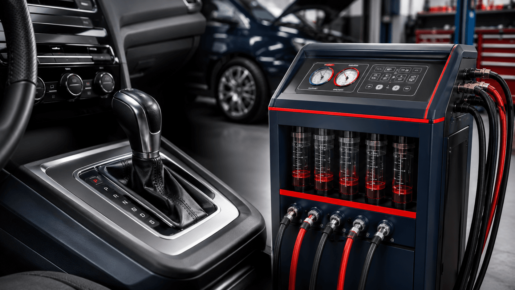 Equipamento RiverLub para serviço técnico em câmbio automático